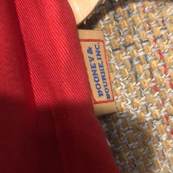 Vintage Dooney and Bourkey Blue Jacquard Monogram Top Zipper Tote Shoulder Bag - Picture 12 of 17